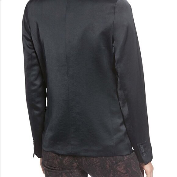 NWOT Chelsea28 Double Breasted Satin Blazer in Black - Size XS - Picture 2 of 11